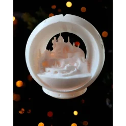 Ein Wintermärchen für Ihr Zuhause, (Ø 15 cm) – 3D-gedruckter PLA LED-Teelichthalter