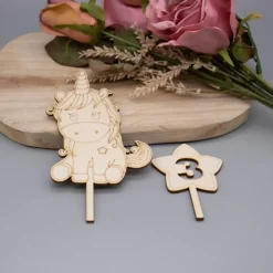 Einhorn Caketopper -  Kuchenschmuck für Kindergeburtstag
