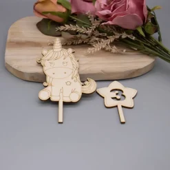 Einhorn Caketopper -  Kuchenschmuck für Kindergeburtstag