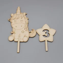 Einhorn Caketopper -  Kuchenschmuck für Kindergeburtstag