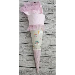 Einhorn Schultüte aus Stoff in rosa / 70cm/ für Mädchen wahlweise mit Kissen