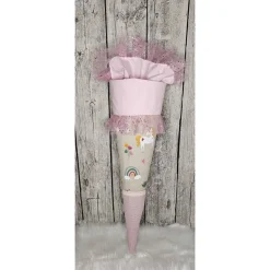 Einhorn Schultüte aus Stoff in rosa / 70cm/ für Mädchen wahlweise mit Kissen