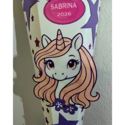 Einhorn Schultüte mit deinem inkl. Name, perfekt für deine Einschulung