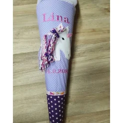 Einhorn Schultüte mit Namen Zuckertüte Einschulung