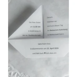 Einladung Boot zur Kommunion, Konfirmation