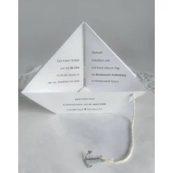 Einladung Boot zur Kommunion, Konfirmation