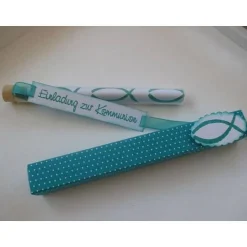 Einladung im Reagenzglas zur Kommunion / Konfirmation / Firmung oder Taufe