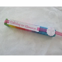 Einladung im Reagenzglas zur  Taufe / Kommunion / Konfirmation / Firmung