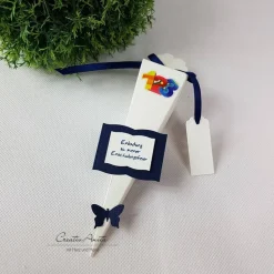 Einladung SCHULTÜTE Schulanfang Einschulung DUNKELBLAU