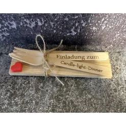 Einladung zum Candle-light-Dinner, romantisches Abendessen, Einladung zu Valentinstag