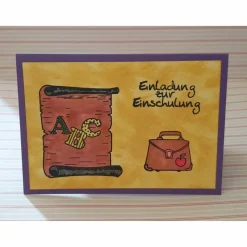 Einladung zur Einschulung - Grußkarte