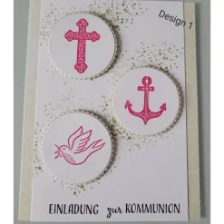 Einladungen zur Konfirmation, Kommunion, Firmung, Handarbeit