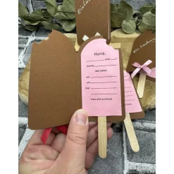 Einladungskarte | Schokoeis am Stiel | Geburtstagseinladung | Kinderparty | Party | mit Umschlag