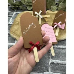 Einladungskarte | Schokoeis am Stiel | Geburtstagseinladung | Kinderparty | Party | mit Umschlag
