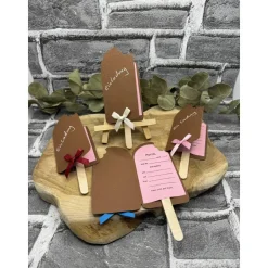 Einladungskarte | Schokoeis am Stiel | Geburtstagseinladung | Kinderparty | Party | mit Umschlag