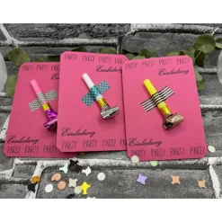 Einladungskarte | Tröte | Luftrüssel | Geburtstagseinladung | Kinderparty | Party | ohne Umschlag