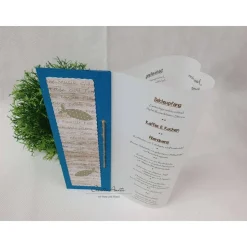 Einladungskarte ALTROSA-TAUPE Kommunion Taufe oder in Wunschfarbe