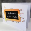 Einladungskarte Einschulung – Schulanfang Design Schiefertafel mit Einlegeblatt & Umschlag