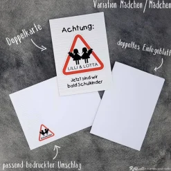 Einladungskarte Einschulung Schulanfang 