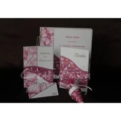 Einladungskarte Kommunion Konfirmation WELLE PINK