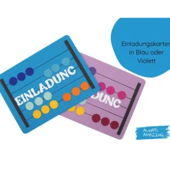 Einladungskarte Schulanfang | Bastelset | Rechenrahmen | Einschulungsfeier Ideen | Einladung zur Einschulung
