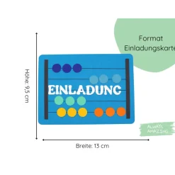 Einladungskarte Schulanfang | Bastelset | Rechenrahmen | Einschulungsfeier Ideen | Einladung zur Einschulung
