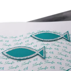 Einladungskarte zur Taufe Fische