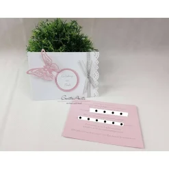 Einladungskarte zur TAUFE Schmetterling ALTROSA