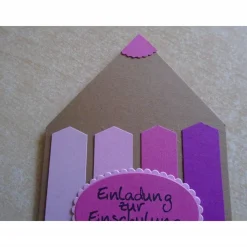 Einladungskarten Einschulung  Schulanfang Einladungkarte Einladung  Mädchen Schule  Stiftkarte Schulstart