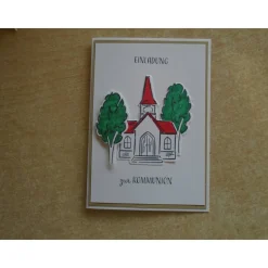 Einladungskarten Kommunion  Kirche Einladungskarte  Einladung Einladungen Mädchen Junge