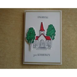 Einladungskarten Kommunion  Kirche Einladungskarte  Einladung Einladungen Mädchen Junge