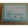 Einladungskarten  Konfirmation Einladungskarte Fisch Einladung Einladungen Mädchen Junge Grußkarte Konfirmation