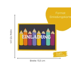 Einladungskarten zur Einschulung | Karten personalisieren | Einladung Schuleinführung |  Bastelset