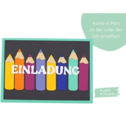 Einladungskarten zur Einschulung | Karten personalisieren | Einladung Schuleinführung |  Bastelset