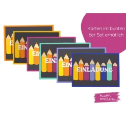 Einladungskarten zur Einschulung | Karten personalisieren | Einladung Schuleinführung |  Bastelset