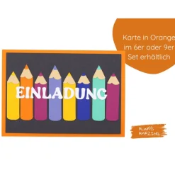 Einladungskarten zur Einschulung | Karten personalisieren | Einladung Schuleinführung |  Bastelset
