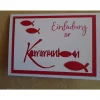 Einladungskarten zur Kommunion Einladungskarte Fisch Einladung Einladungen Mädchen Grußkarte,Klappkarte