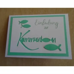 Einladungskarten zur Kommunion Einladungskarte Fisch Einladung Einladungen Mädchen Junge
