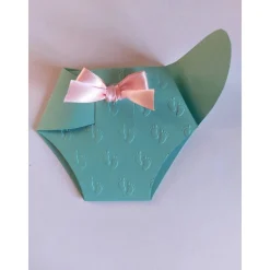 Einladungskarte/Windelkarte zur Taufe, Babyparty, Babyshower