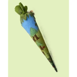 einmalige Schultüte aus Filz für Jungen und Mädchen, die den Wald lieben, Zuckertütenhülle Wald aus Filz