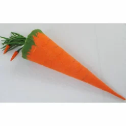 einmalige Schultüte für Jungen und Mädchen, Möhre als Schultüten-Hülle, Zuckertütenhülle Karotte aus Filz, Mohrrübe