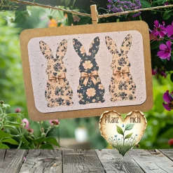 Einpflanzbare Karte zu Ostern aus Samenpapier | nachhaltige Geschenke | Grußkarte zu Ostern