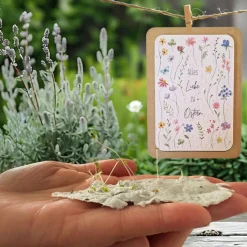 Einpflanzbare Karte zu Ostern aus Samenpapier | nachhaltige Geschenke | Grußkarte zu Ostern