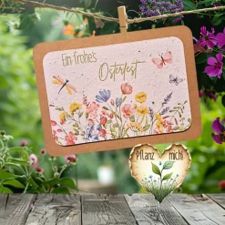 Einpflanzbare Karte zu Ostern aus Samenpapier | nachhaltige Geschenke | Grußkarte zu Ostern