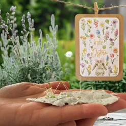 Einpflanzbare Karte zu Ostern aus Samenpapier | nachhaltige Geschenke | Grußkarte zu Ostern