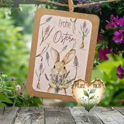 Einpflanzbare Karte zu Ostern aus Samenpapier | nachhaltige Geschenke | Grußkarte zu Ostern