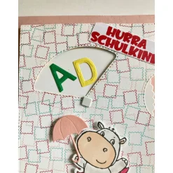 Einschulung Drehkarte Glückwunsch Karte Schulkind Enkelin Enkel Schulanfang