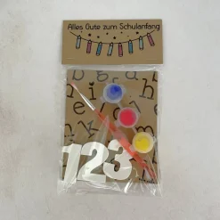 Einschulung Geschenkidee – DIY ABC & Zahlen Set zum Selber Gestalten für Kinder – Kreative Schultüte zur Einschulung to go