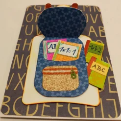 Einschulung Grußkarte Jungen Geldfach Schultasche ABC Glückwunschkarte