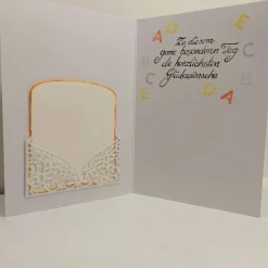 Einschulung Grußkarte Jungen Geldfach Schultasche ABC Glückwunschkarte